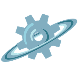 ringed planet and gear