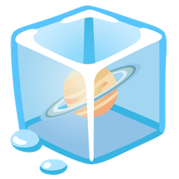 ringed planet and ice