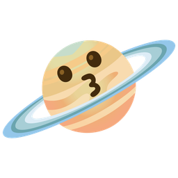 Ringed planet and Kissing face