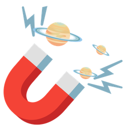 ringed planet and magnet