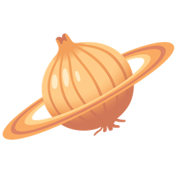 ringed planet and onion