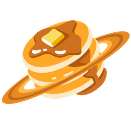 ringed planet and pancakes