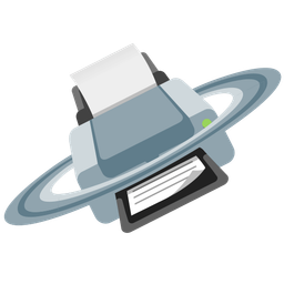 ringed planet and printer