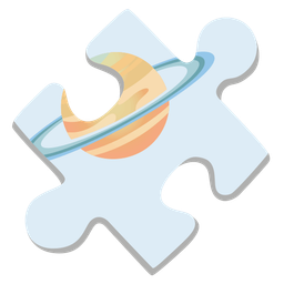 ringed planet and puzzle piece