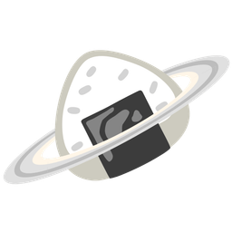 ringed planet and rice ball