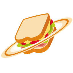 ringed planet and sandwich