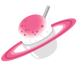 ringed planet and shaved ice