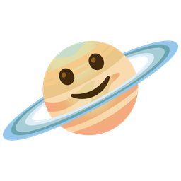 Ringed planet and Slightly smiling face