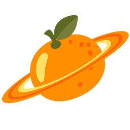 ringed planet and tangerine