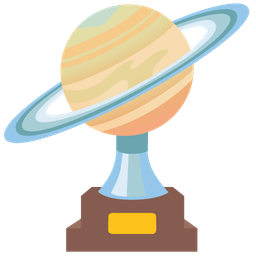 ringed planet and trophy