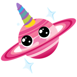 ringed planet and unicorn