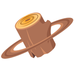 ringed planet and wood