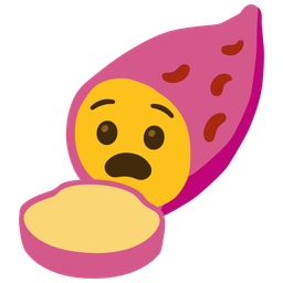 Roasted sweet potato and Anguished face