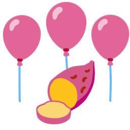 Roasted sweet potato and Balloon