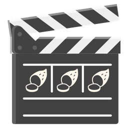 Roasted sweet potato and Clapper board