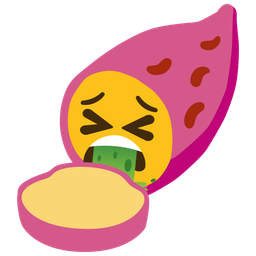 Roasted sweet potato and Face vomiting