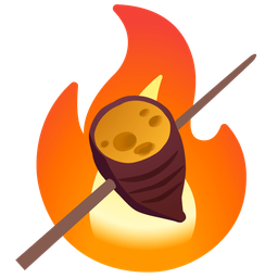 Roasted sweet potato and Fire