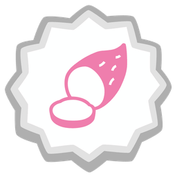 Roasted sweet potato and Fish cake with swirl