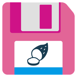 Roasted sweet potato and Floppy disk