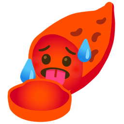 Roasted sweet potato and Hot face