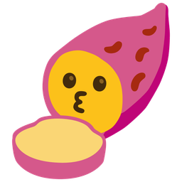 Roasted sweet potato and Kissing face