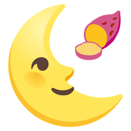 Roasted sweet potato and Last quarter moon face