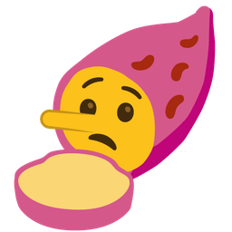 Roasted sweet potato and Lying face