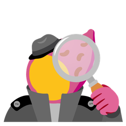 Roasted sweet potato and Magnifying glass tilted right