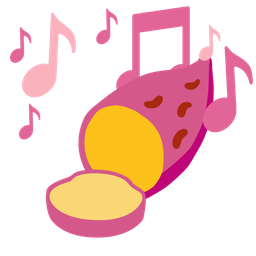 Roasted sweet potato and Musical notes