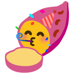 Roasted sweet potato and Partying face