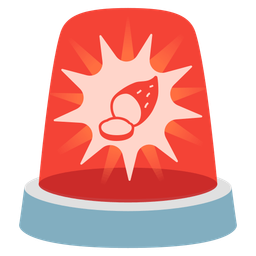 Roasted sweet potato and Police car light