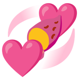 Roasted sweet potato and Revolving hearts