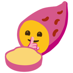 Roasted sweet potato and Shushing face