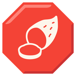 Roasted sweet potato and Stop sign