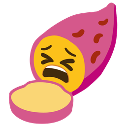 Roasted sweet potato and Tired face