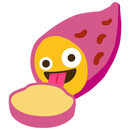 Roasted sweet potato and Zany face