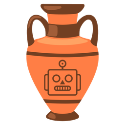 robot and amphora