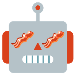 robot and bacon