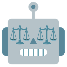 robot and balance scale