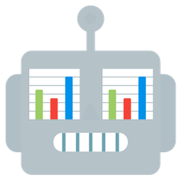 robot and bar chart