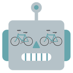 robot and bicycle