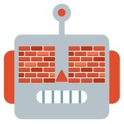 robot and brick