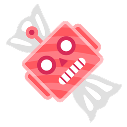 robot and candy