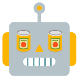 robot and canned food