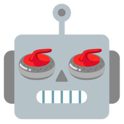 robot and curling stone
