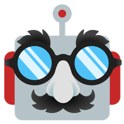 robot and disguised face