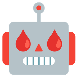 robot and drop of blood