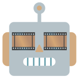 robot and film frames