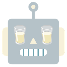 robot and glass of milk