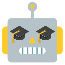 Robot and Graduation cap